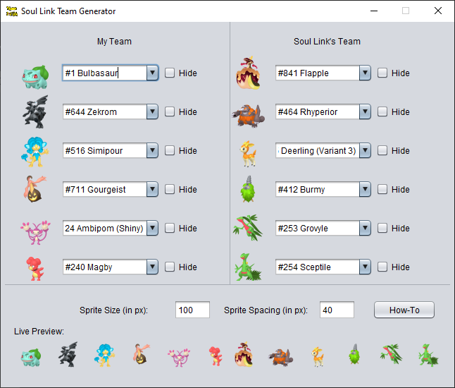 Example of the Soul Link Tool User Interface.
