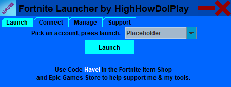 Image of the Fortnite Launcher.