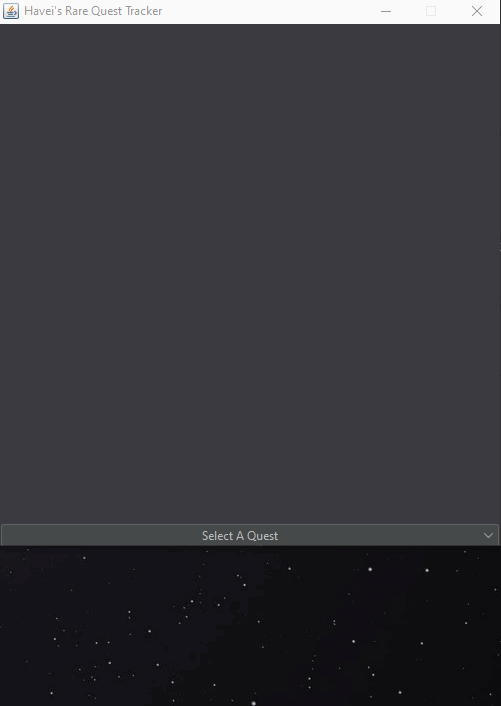 Example of the Rare Quest Tool selecting quests.